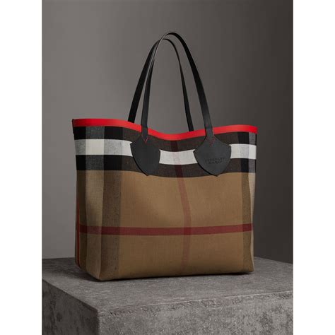 burberry reversible tote|burberry checked canvas tote bag.